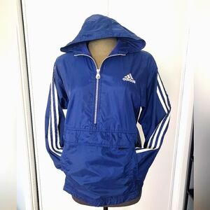 Adidas blue rain jacket.